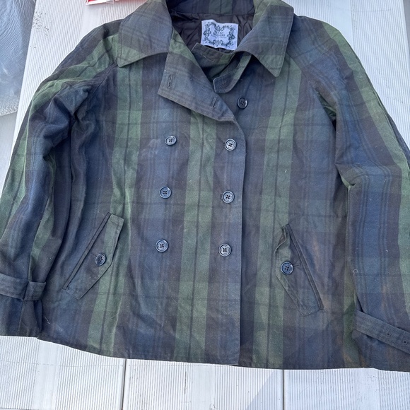 Brooks Brothers waxed tartan swing coat size 8 - Picture 1 of 5